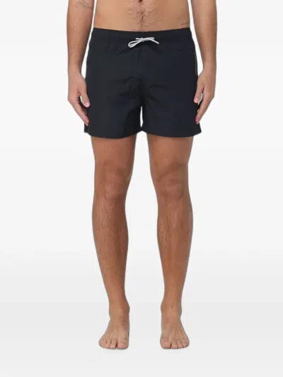 Ea7 Logo-print Drawstring Swim Shorts In Black