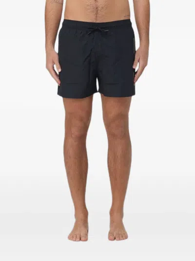 Ea7 Logo-print Drawstring Swim Shorts In Multi