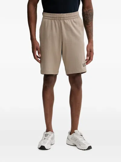 Ea7 Logo-print Elasticated-waist Shorts In Multi