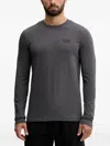 Ea7 Logo-print Long-sleeved T-shirt In Multi