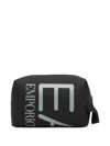 Ea7 Logo-print Make Up Bag In Black
