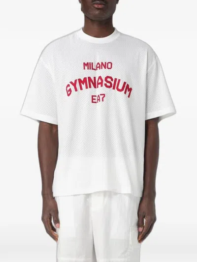 EA7 LOGO-PRINT MESH T-SHIRT