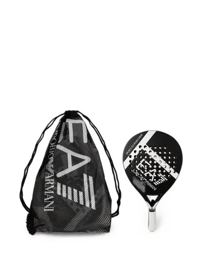 Ea7 Logo-print Paddle Racket In Multi