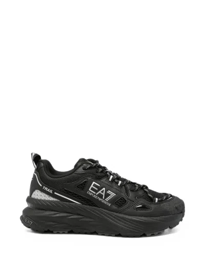 Ea7 Logo-print Panelled Sneakers In Multi