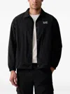 Ea7 Logo-print Press-stud Jacket In Black