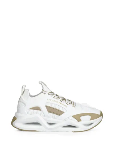 Ea7 Logo-print Sneakers In White