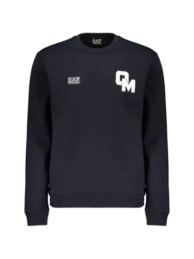 Ea7 Logo-print Sweatshirt In Blue