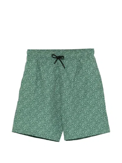 Ea7 Logo-print Swim Shorts In Blue