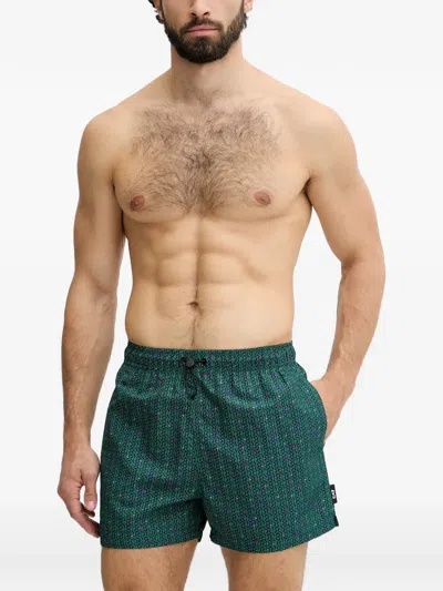 Ea7 Logo-print Swim Shorts In Multi
