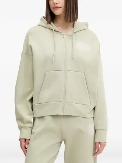 Ea7 Logo-print Track Pants In Green