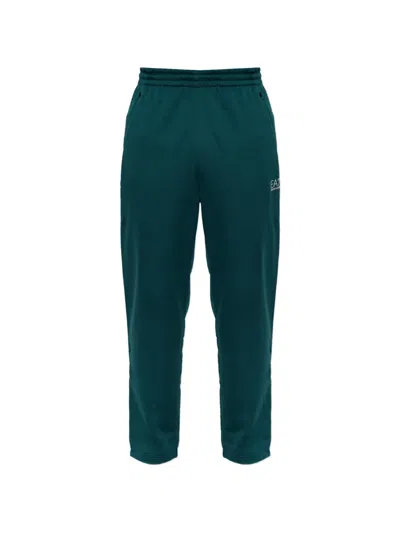 Ea7 Logo-print Track Pants In Green