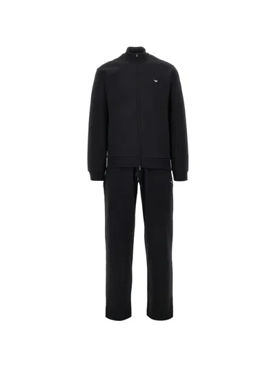 Ea7 Logo-print Tracksuit In Black