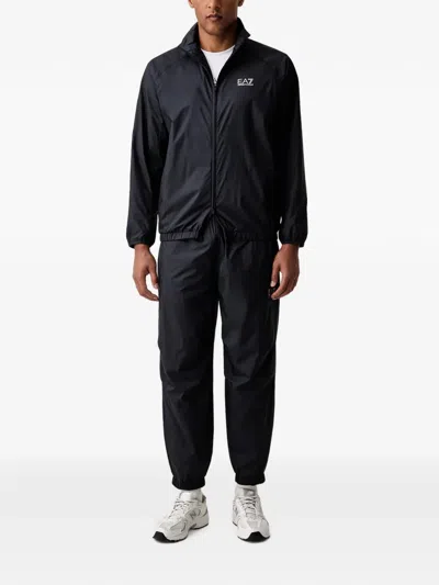 Ea7 Logo-print Tracksuit In Black