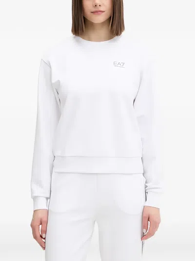 Ea7 Logo-print Tracksuit Set In White