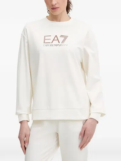 Ea7 Logo-print Tracksuit In White