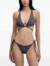 Ea7 Logo-print Triangle Bikini In Black