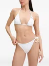 Ea7 Logo-print Triangle Bikini In White