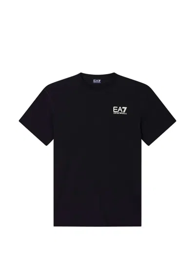 Ea7 Logo-print T-shirt In Black