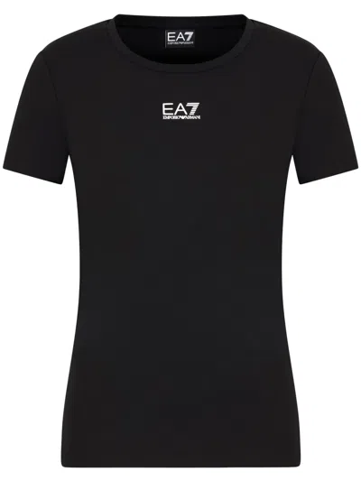 Ea7 Logo-print T-shirt In Black