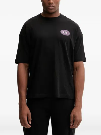 Ea7 Logo-print T-shirt In Black