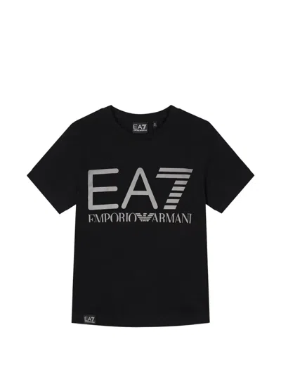 Ea7 Logo-print T-shirt In Black