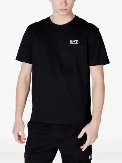 Ea7 Logo-print T-shirt In Black