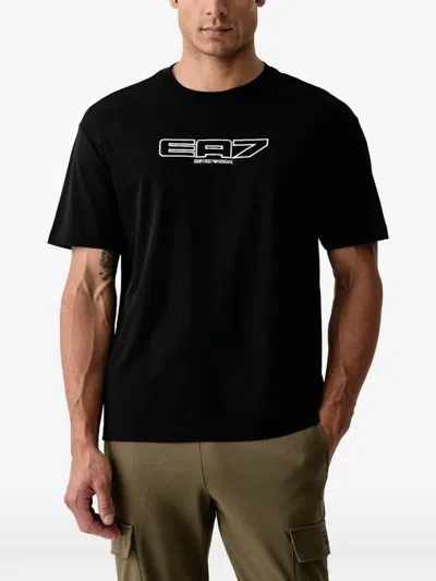 Ea7 Logo-print T-shirt In Black