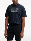 Ea7 Logo-print T-shirt In Blue