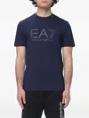Ea7 Logo-print T-shirt In Blue