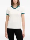 Ea7 Logo-print T-shirt In Neutral