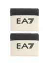 Ea7 Logo-print Wristbands In White