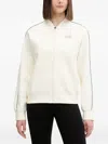 Ea7 Logo-print Zip-up Jacket In White