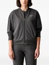 Ea7 Logo-print Zip-up Sweatshirt In Grey
