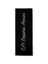 Ea7 Logo-script Frayed-edge Scarf In Black