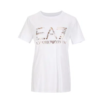 Ea7 Printed T-shirt In White