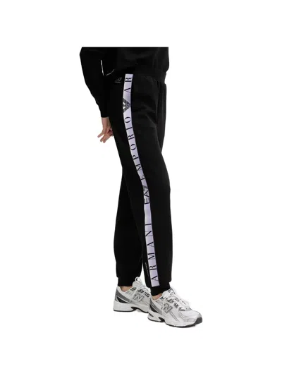 Ea7 Logo-tape Tracksuit In Black