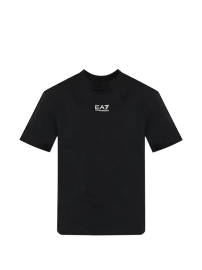 Ea7 Lohgo-print T-shirt In Black