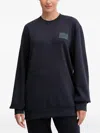 Ea7 Long-sleeve Crew-neck Sweatshirt In Blue