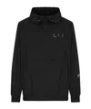 Ea7 Graphic Series Stretch Technical Fabric Hooded Jacket In Black