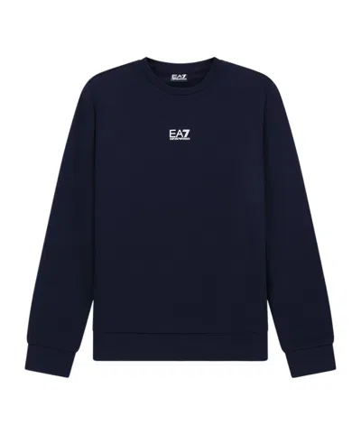Ea7 Long Sleeve Sweatshirt In Blue