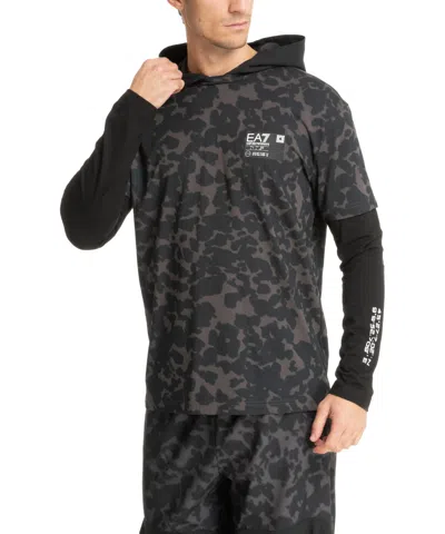 Ea7 Long Sleeve T-shirt In Black