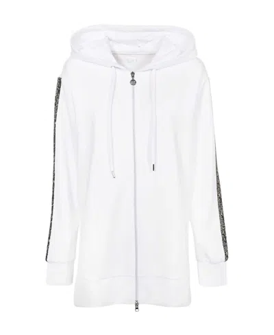 Ea7 Long-sleeved Casual Jacket In White