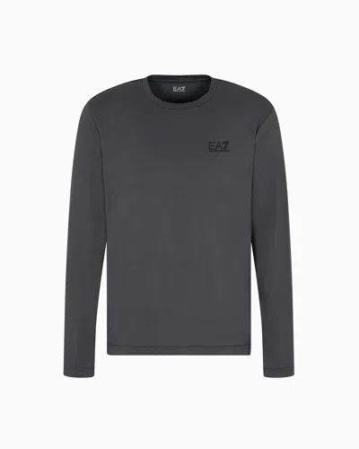 Ea7 Long-sleeved Cotton Core Identity T-shirt