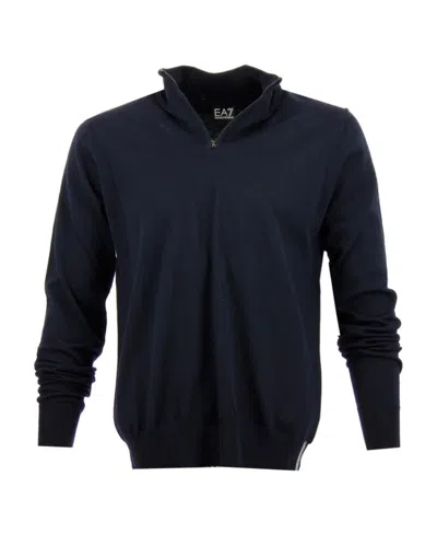 Ea7 Long-sleeved Pullover In Black