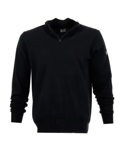 Ea7 Long-sleeved Pullover In Black