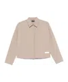 Ea7 Emporio Armani Striped Cotton Shirt In Beige