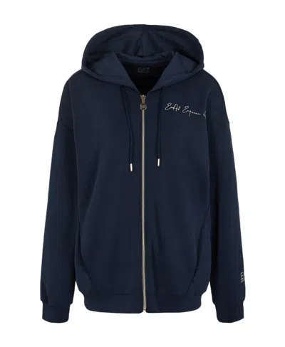 Ea7 Long-sleeved Sweater In Black