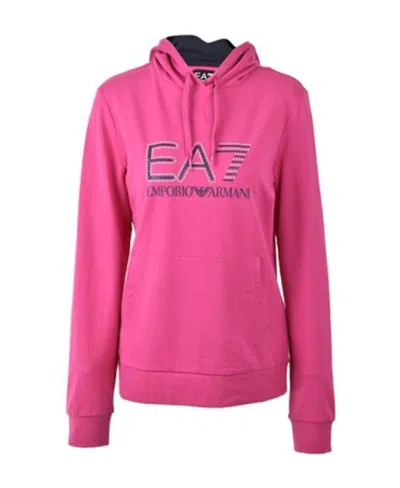 Ea7 Long-sleeved Sweater In Pink