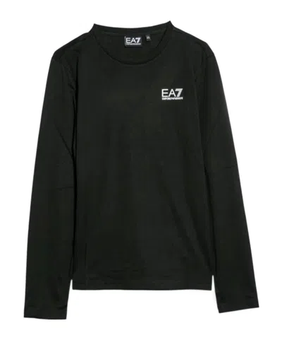 Ea7 Long-sleeved T-shirt In Black