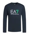 Ea7 Long Sleeved T-shirt In Black